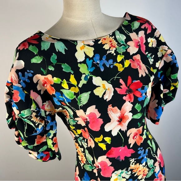 ❤️ Zara Multicolor Floral Mini Dress S - Picture 4 of 12